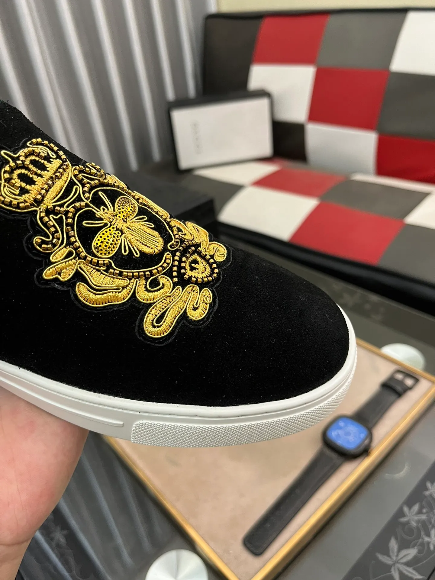 Men's Men's Shoes💰360⌚️⌚️《GUCCI》The latest hot-selling casual shoes, top brand [seduce] luxury~purchase, top~quality. Products sold at the counter [Qiang] The original fabric adopts 3D embroidery technology ➕ Comfortable sheepskin lining, available in 38-443️⃣ styles